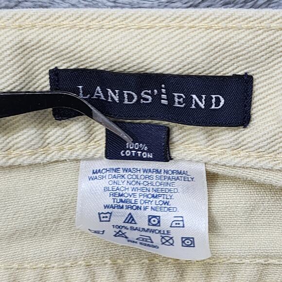 Lands End Jeans Womens 8T TALL Pale Yellow High Rise Straight Leg Classic Casual - Picture 6 of 12